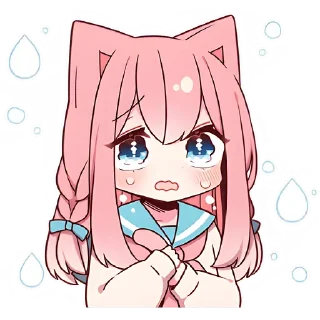 😢 emoji 哭哭和玉玉 Telegram sticker 23 of 47