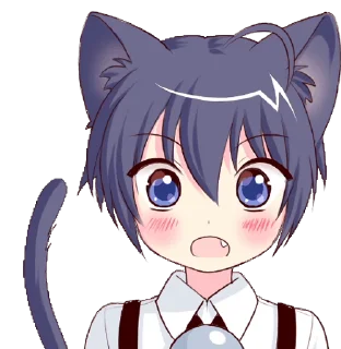 Sticker from Black Cat Boy Animated 🐈‍⬛ [@KawaiiStickersHere]