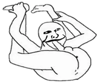 🍆 emoji Troll Face Telegram sticker 6 of 120