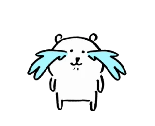 😭 emoji 對自己吐槽的白熊(動態2) Telegram sticker 18 of 24