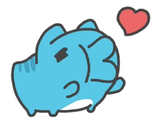 ❤️ emoji 貓貓蟲-咖波 軟ＱＱ @moe_sticker_bot Telegram sticker 2 of 24