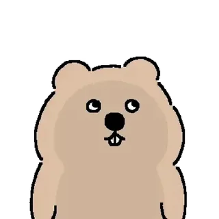 🦫 emoji 웜뱃인데요 @moe_sticker_bot Telegram sticker 13 of 24