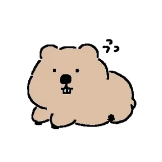 🦫 emoji 웜뱃인데요 @moe_sticker_bot Telegram sticker 24 of 24