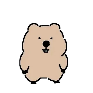 🦫 emoji 웜뱃인데요 @moe_sticker_bot Telegram sticker 22 of 24