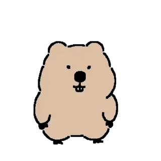 🦫 emoji 웜뱃인데요 @moe_sticker_bot Telegram sticker 19 of 24