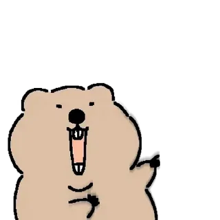 🦫 emoji 웜뱃인데요 @moe_sticker_bot Telegram sticker 7 of 24