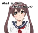 🤔 emoji Sarcastic girl with pigtails Line Stickers Telegram sticker 5 of 81