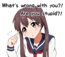 😑 emoji Sarcastic girl with pigtails Line Stickers Telegram sticker 6 of 81