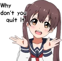 😀 emoji Sarcastic girl with pigtails Telegram sticker 8 of 80