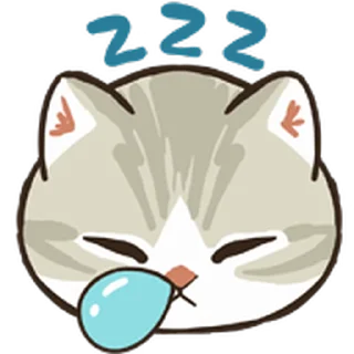 😴 emoji 會動！喵喵表情貼 @moe_sticker_bot Telegram sticker 8 of 40