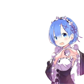 ❤️ emoji Rem ~ @weebs_4ever Telegram sticker 8 of 45