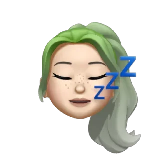 Sticker from matcha ash