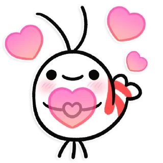 ❤️ emoji Shy Shrimp Telegram sticker 19 of 74