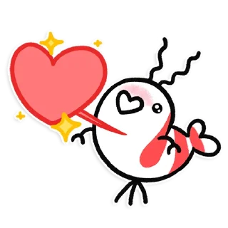 😍 emoji Shy Shrimp Telegram sticker 23 of 74