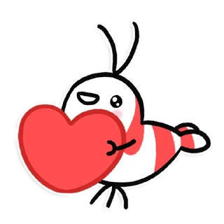 ❤️ emoji Shy Shrimp Telegram sticker 13 of 74