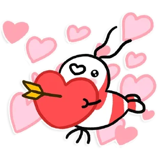 🥰 emoji Shy Shrimp Telegram sticker 14 of 74