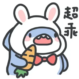 🐳 emoji 可爱小鲨鱼 👉  @tiezhia Telegram sticker 13 of 59