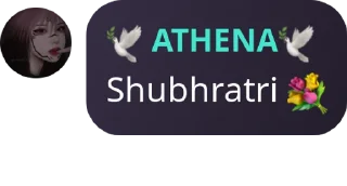 Sticker from Athena saying