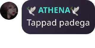 Sticker from Athena saying