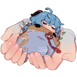 💠 emoji ★彡[ɪ ᴀᴍ ɢᴀɴʏᴜ]彡★. @Anime_Sticker_noob Telegram sticker 15 of 55