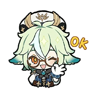 🆗 emoji 派蒙的画作 Telegram sticker 17 of 48