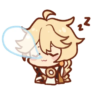 😴 emoji 派蒙的画作 Telegram sticker 7 of 48
