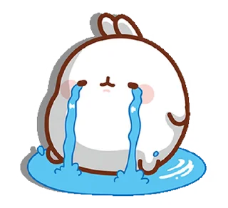 😭 emoji @xxyuji || Molang : Happiness is here! Telegram sticker 10 of 24