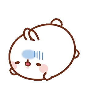 😰 emoji @xxyuji || Molang : Happiness is here! Telegram sticker 23 of 24