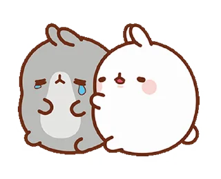 😢 emoji @xxyuji || Molang : Happiness is here! Telegram sticker 14 of 24