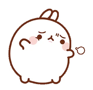 😮‍💨 emoji @xxyuji || Molang : Happiness is here! Telegram sticker 24 of 24