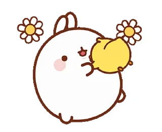 🌸 emoji @xxyuji || Molang : Happiness is here! Telegram sticker 12 of 24