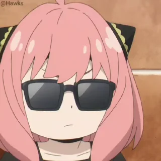 😎 emoji Anya forger { @ichibanStickers56 } — @stckrRobot Telegram sticker 10 of 50
