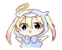 😇 emoji Little Girl Animated Telegram sticker 21 of 25