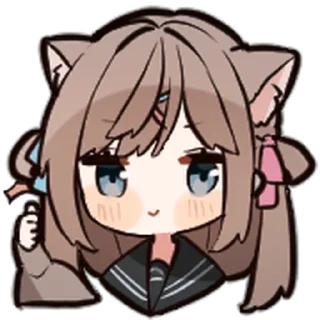 ⭐ emoji ねこみみ女子高生 @moe_sticker_bot Telegram sticker 13 of 40
