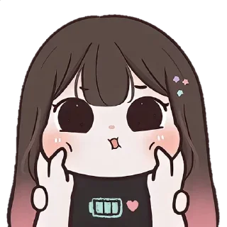 🤗 emoji @adi_xd ≈ Cute Girl - Collection 14 ---------------------------- Telegram sticker 7 of 40