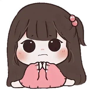 😕 emoji @adi_xd ≈ Cute Girl - Collection 13 ---------------------------- Telegram sticker 24 of 40