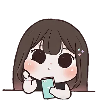 ☺ emoji @adi_xd ≈ Cute Girl - Collection 14 ---------------------------- Telegram sticker 14 of 40