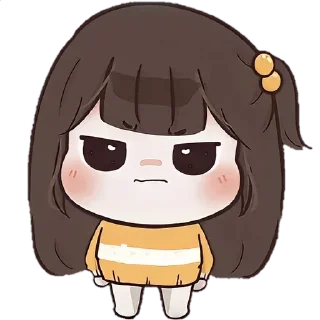 😠 emoji @adi_xd ≈ Cute Girl - Collection 13 ---------------------------- Telegram sticker 6 of 40