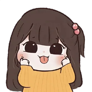 😝 emoji @adi_xd ≈ Cute Girl - Collection 13 ---------------------------- Telegram sticker 9 of 40