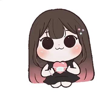 💝 emoji @adi_xd ≈ Cute Girl - Collection 14 ---------------------------- Telegram sticker 12 of 40