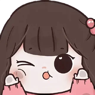 😜 emoji @adi_xd ≈ Cute Girl - Collection 13 ---------------------------- Telegram sticker 18 of 40