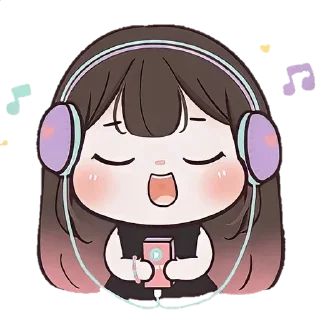 🎧 emoji @adi_xd ≈ Cute Girl - Collection 14 ---------------------------- Telegram sticker 9 of 40