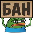 👎 emoji 🐸 Pepe's sign @Emoji_Club @GimmeStickerBot Telegram sticker 13 of 78