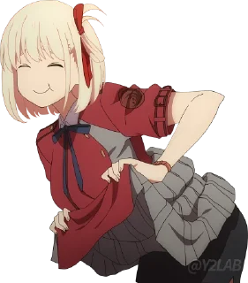 😊 emoji Lycoris Recoil @Y2LAB Telegram sticker 7 of 98