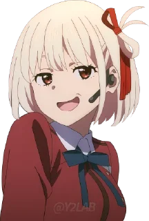 😅 emoji Lycoris Recoil @Y2LAB Telegram sticker 20 of 98