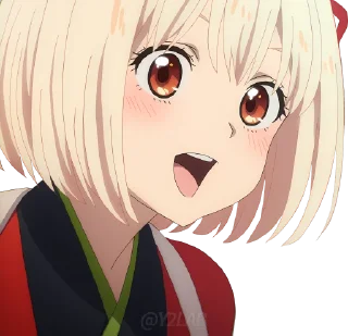 😲 emoji Lycoris Recoil @Y2LAB Telegram sticker 15 of 98