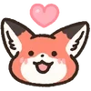 🦊 emoji ₍ Fᥣᥙffy Rᥱɗ F᧐᥊ Eⲙ᧐ji ₎ ˚₊· ♡ @mewsticks Telegram sticker 9 of 40