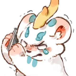 😢 emoji 有兽焉 - 非官方贴图 ①  @FB_Stickers Telegram sticker 7 of 104