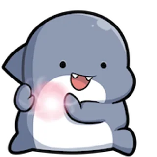 ⭐ emoji 胖鯊魚鯊西米★表情貼~嗨翻天 @kal_pc Telegram sticker 21 of 40