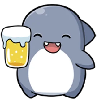 ⭐ emoji 胖鯊魚鯊西米★表情貼~扭來扭去 @moe_sticker_bot Telegram sticker 15 of 40